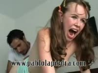 Incredible amateur teen sucks cock and gets ass fucked as she takes on pair of older dudes